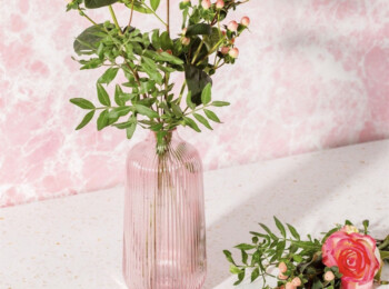 Sass and Belle Pink Glass Vase