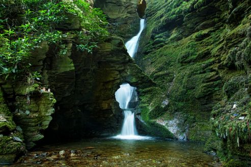 St Nectan's Glen Waterfall in Cornwall