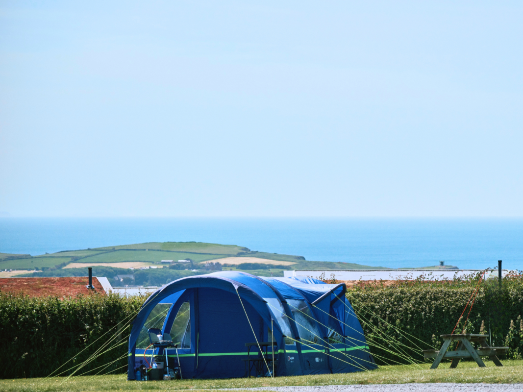 Sea view touring & camping in Bude, Cornwall